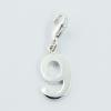 Number Nine Sterling With Lobster Clasp Silver Charms