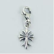 Wholesale Antiqued Sterling Silver Cross Charms With Lobster Clasp