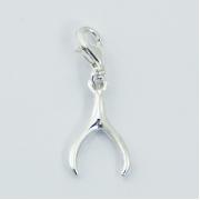 Wholesale Big Sterling Silver With Lobster Clasp Wishbone Charms