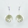 Sterling Silver Imitation Pearl Drop Earrings Open Spheres