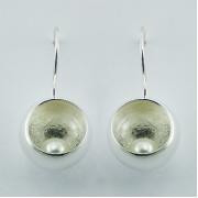 Wholesale Polished Sterling Silver Imitation Pearl Drop Earrings