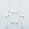 Sterling Silver Dangle Earrings With Oval Freshwater Pearls