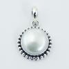 Balinese Antiqued Silver Freshwater Pearl Pendants