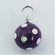 Wholesale Violet Small Chiming Silver White Cute Dots Sphere Pendants