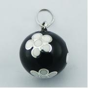 Wholesale Handmade Ornate Silver Brass Black Chiming Sphere Pendants