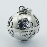 Wholesale Hammered To Shape Ornate Silver Chiming Sphere Pendants