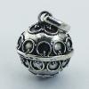 Rich Antique Ornament Silver Chiming Sphere Pendants