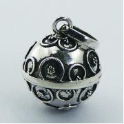 Wholesale Flowers Filled Garlands Silver Chiming Sphere Pendants