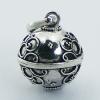 925 Silver Floral Jewellery Chiming Sphere Antique Ornaments