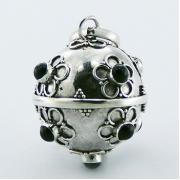 Wholesale Ornate Sterling Silver Chiming Sphere Gemstones In Flowers