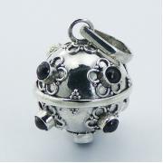 Wholesale Sterling Silver Gemstone Floral Chiming Sphere Pendants