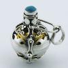 Sterling Silver Chiming Twirled Open Hearts Sphere Pendants