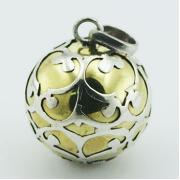 Wholesale Chiming Sphere Ajoure Silver Casing Brass Ball Pendants