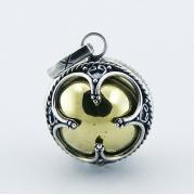 Wholesale Chiming Sphere Shiny Brass Ornate Sterling Silver Openwork