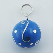 Wholesale Blue Chiming Sphere Brass Ornate Sterling Silver Pendants