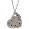 Silver Heart Pendant With Gold Accents wholesale
