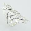 Casted Sterling Silver Leaf Spiral Rings