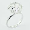 Plain Silver Ring Diamond Shape Frame