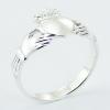 Casted Polished Sterling Silver Claddagh Rings