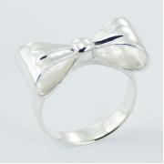 Wholesale Cute Polished 925 Sterling Silver Ribbon Bow Rings