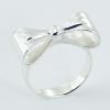 Cute Polished 925 Sterling Silver Ribbon Bow Rings wholesale