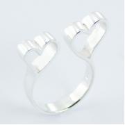Wholesale Polished Cast Sterling Silver Open Heart Rings
