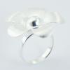 Delicate Brushed Silver Plated Sterling Silver Flower Rings wholesale