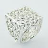 Casted Open Circles Openwork Sterling Silver Rings