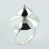 Casted Sterling Modern Design Silver Conical Rings