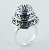 Antiqued Polished Sterling Silver Rounded Cone Rings