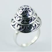 Wholesale Antiqued Polished Sterling Silver Refined Cone Rings