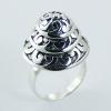Antiqued Polished Sterling Silver Refined Cone Rings