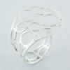 Adjustable Brushed Sterling Array Of Circles Silver Rings