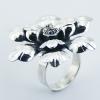 Dashing Sterling Silver Large Rose Flower Rings