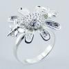 Plain Sterling Silver Designer Flower With Butterflies Rings wholesale