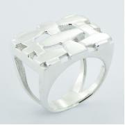 Wholesale Openwork Woven Texture 925 Sterling Silver Designer Rings