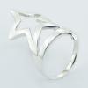 Sterling Silver Open Grand Star On Spiral Designer Rings