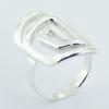 Plain Sterling Silver Skewed Square Twirl Designer Rings