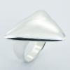 Chic Convexed Triangle Sterling Silver Designer Rings
