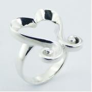 Wholesale 925 Sterling Silver Twirled Hear Designer Rings 