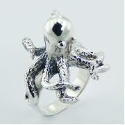 Wholesale Funky Octopus Gorgeous Detailing 925 Sterling Silver Rings