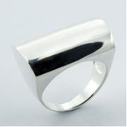 Wholesale Convexed Tapered Rectangle Sterling Silver Designer Rings