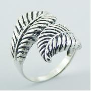 Wholesale Stunning Sterling Silver Rings Antique Finish Palm Leafs