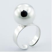 Wholesale High Polished Shiny Sphere Plain Sterling Silver Rings