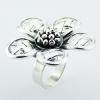 Stunning Ornate Sterling Silver Antiqued Flower Rings
