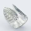 Art Nouveau Open Cylinder Ornate Sterling Silver Rings