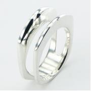 Wholesale Modern Love Concaved Solid Silver Heart Designer Rings
