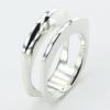 Modern Love Concaved Solid Silver Heart Designer Rings