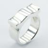 Minimalistic Smoothly Waved Sterling Silver Designer Rings