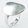 Modern Love Concaved Solid Silver Heart Designer Rings